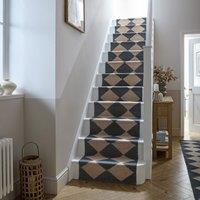 Attie Geometric Diamond Wool Stair Runner