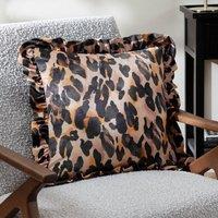 furn Leopard Ruffle Square Cushion