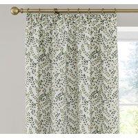 Shimla Embroidered Floral Pencil Pleat Curtains