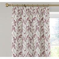 Shimla Embroidered Floral Pencil Pleat Curtains