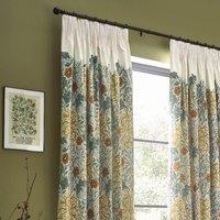 Morris & Co. Seaweed Matte Velvet Pencil Pleat Curtains