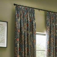 Morris & Co. Seaweed Matte Velvet Pencil Pleat Curtains