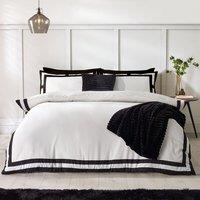 Catherine Lansfield So Soft Mono Panel Duvet Cover & Pillowcase Set