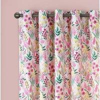 Catherine Lansfield Tilly Floral Reversible Eyelet Curtains