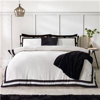 Catherine Lansfield So Soft Mono Panel Duvet Cover & Pillowcase Set