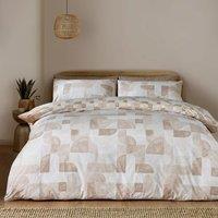 Catherine Lansfield Sloane Geo Reversible Duvet Cover & Pillowcase Set