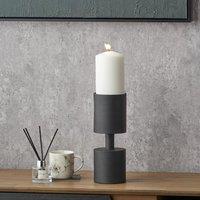 Matt Black Pillar Candle Holder