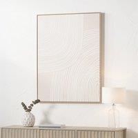 Natural & White Abstract Lines Framed Canvas