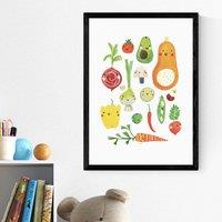 East End Prints Happy Veggies Print