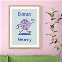 East End Prints Donut Worry Print