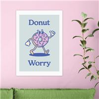 East End Prints Donut Worry Print