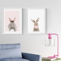 East End Prints Set of 2 Baby Bunny Prints