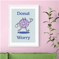 East End Prints Donut Worry Print