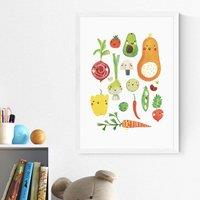 East End Prints Happy Veggies Print