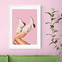 East End Prints These Boots Glitter Print