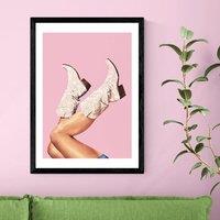 East End Prints These Boots Glitter Print