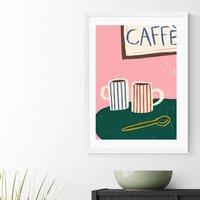 East End Prints Striped Caffe Mugs Print