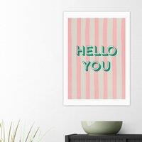 East End Prints Hello You Striped Print