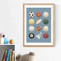 East End Prints Sports Balls Print
