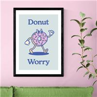East End Prints Donut Worry Print