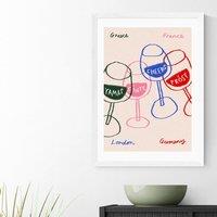 East End Prints Cheers Glasses Print