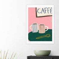 East End Prints Striped Caffe Mugs Print