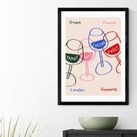 East End Prints Cheers Glasses Print