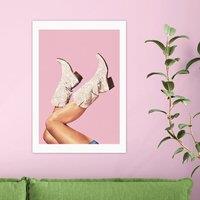 East End Prints These Boots Glitter Print
