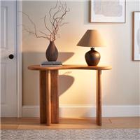 Ludo Kidney Shaped Console Table, Mango Wood