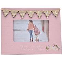 Sisters Pink Bunting Photo Frame
