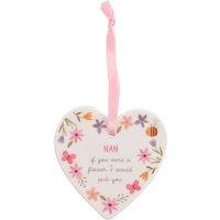 Nan Ceramic Heart Hanging Plaque
