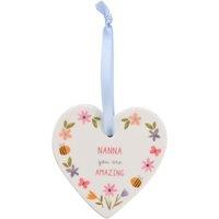 Nanna Ceramic Heart Hanging Plaque