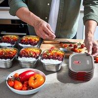 Black and Blum Steel Food Box