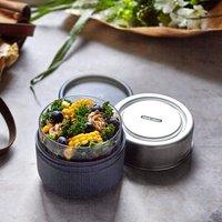 Black and Blum Glass Lunch Pot