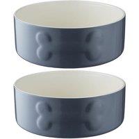 Mason Cash Set of 2 Bone Dog Bowls