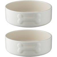 Mason Cash Set of 2 Bone Dog Bowls