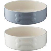Mason Cash Set of 2 Bone Dog Bowls