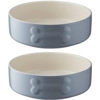 Mason Cash Set of 2 Bone Dog Bowls