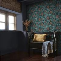 William Morris at Home Honeysuckle Tidewater Blue Wallpaper