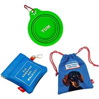 Emily Brooks Collapsible Bowl, Doggy Bag and Treat Pouch Kit