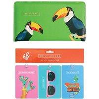 Emily Brooks Travel Wallet and Set of 3 Luggage Tags