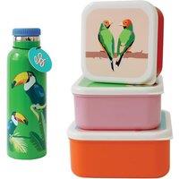 Emily Brooks 600ml Water Bottle and Set of 3 Nested Snack Pots