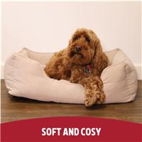 Rosewood Cord Square Pet Bed