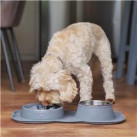Rosewood Silicone Slow Feeder Double Diner Pet Bowls