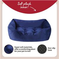Rosewood Velvet Sqaure Pet Bed