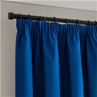 Luna Brushed Blackout Pencil Pleat Curtains