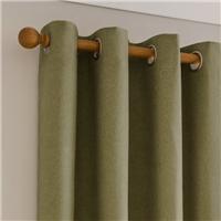 Luna Brushed Blackout Eyelet Door Curtain