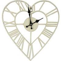 Hometime Metal Heart Shape Wall Clock