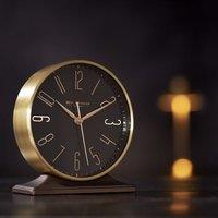 Widdop Black & Gold Mantel Alarm Clock