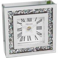 Hestia Crystal Border Mantel Clock